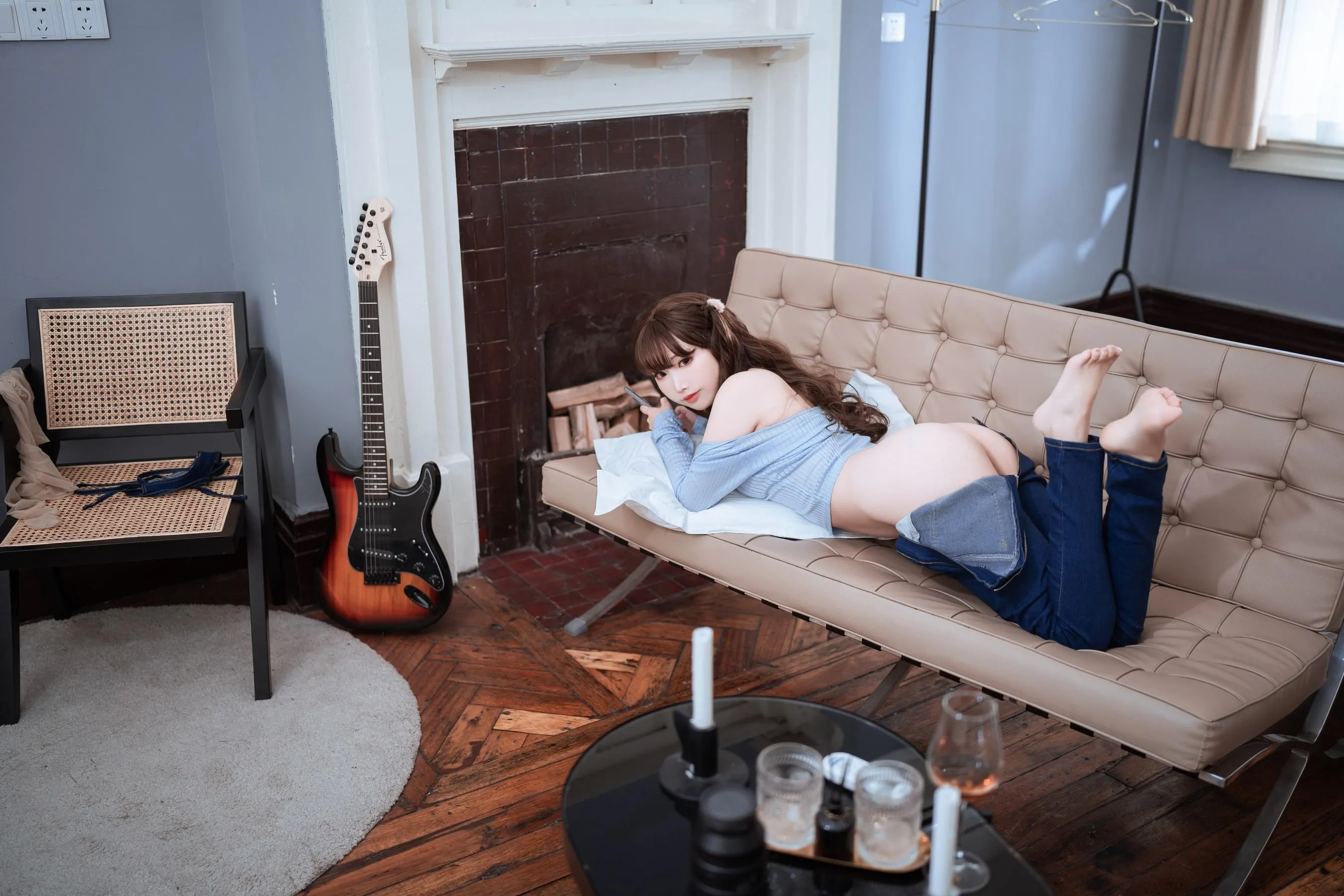面饼仙儿 – NO.121 吉他妹妹牛仔裤 [27P]插图2